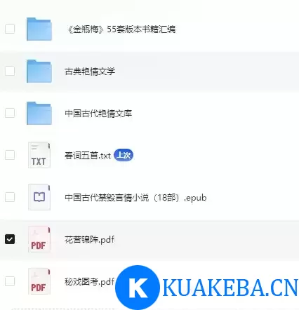 中国古代禁毁 艳情 金瓶梅合集 小说 12G合集 PDF txt – 夸克网盘吧kuakeba.cn