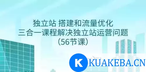 独立站搭建和流量优化三合一课程：解决独立站运营问题(56节课) – 夸克网盘吧kuakeba.cn